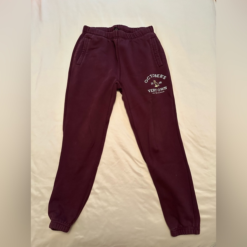 Medium OVO Drake burgundy sweatpants/joggers